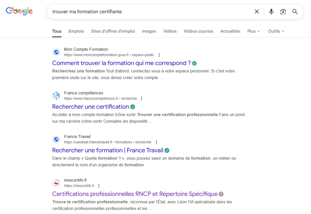 trouver ma formation certifiante